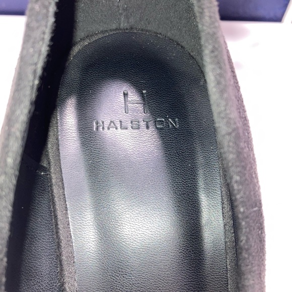 Halston Black Suede Kinshasa Pointed Chunky Heels (US 10) - Picture 7 of 10